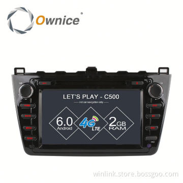 Ownice Cortex A53 4Core Android 6.0 car dvd gps for MAZDA 6 with 16G rom support 4G